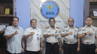 Perkuat Sinergi, Kalapas Kelas IIA Pekanbaru Jalin Koordinasi dengan BNN dan Pengadilan Negeri