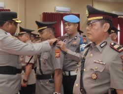 Kapolres Pimpin Sertijab Kasat Binmas dan 6 Kapolsek Jajaran Polres Kampar