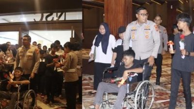 Jadikan Hari Penuh Senyum, Polres Kampar Nonton Bareng Film “Istimewa” Bersama Anak-anak SLBN Bangkinang Kota