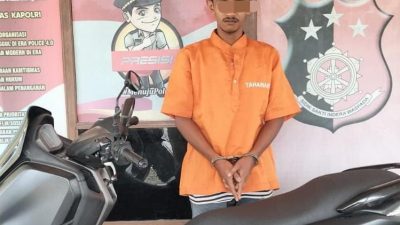 Polsek Kampar Tangkap Pelaku Pencurian Sepeda Motor Yang Terjadi di Desa Sendayan