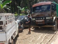 Rusak Kala Musim Hujan Menunggu&nbsp; Jalan Lintas Pujud – Manggala. Menunggu Solusi Pemprov Riau .